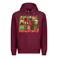 Burgundy be merry tumbler Premium Hoodie - BundleAndBundleShop