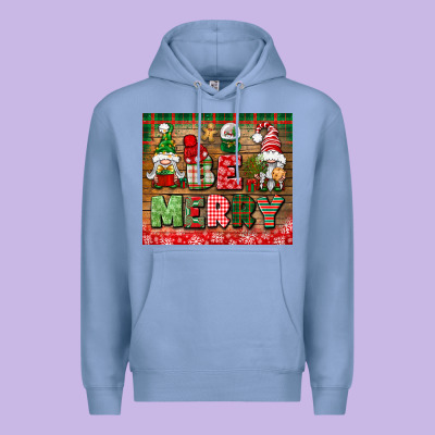 Be Merry Tumbler Premium Hoodie Designed By Bundleandbundleshop