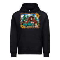 Black western barn with farm animals Urban Hoodie - RanaPortraitStore