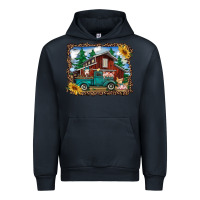 Navy western barn with farm animals Urban Hoodie - RanaPortraitStore