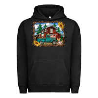 Pigment Black western barn with farm animals Urban Hoodie - RanaPortraitStore