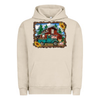 Pigment French Oak western barn with farm animals Urban Hoodie - RanaPortraitStore