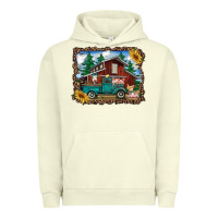 Pigment Pistachio western barn with farm animals Urban Hoodie - RanaPortraitStore
