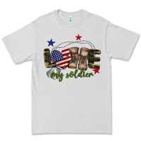 Dove Grey Love My Soldier Premium Tee - BarkalooDesign