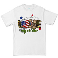White Love My Soldier Premium Tee - BarkalooDesign