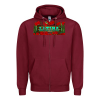 Burgundy latina libbey glass Zipper Hoodie - BundleAndBundleShop