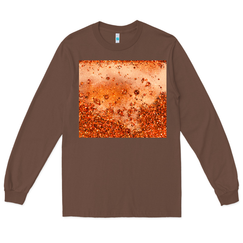 Orange Glitter Tumbler Long Sleeve Tee by JahusDesignShop | Teevron