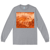 Heather Grey orange glitter tumbler Long Sleeve Tee - JahusDesignShop