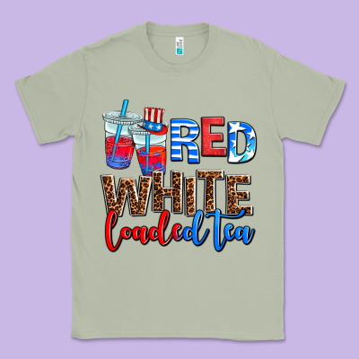 Red Whıte Loaded Tea Classic Tee Designed By Adodesignshop