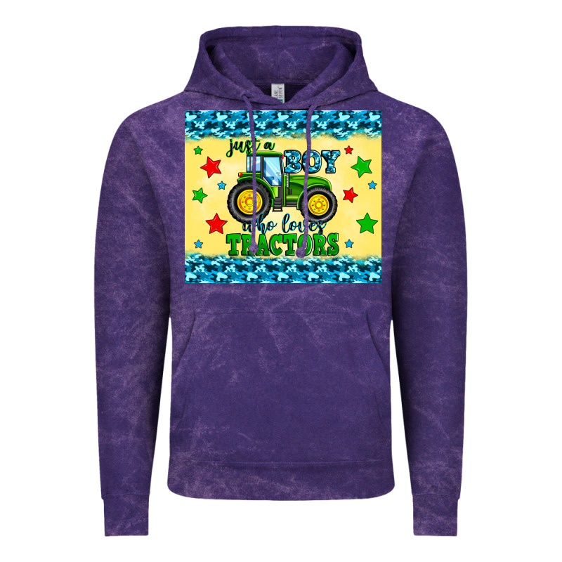 Just A Boy Who Loves Tractors Vintage Hoodie by Zillion Design Studio | Teevron