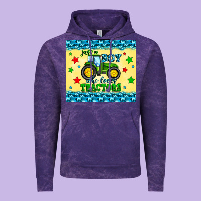 Vintage Hoodie just a boy who loves tractors