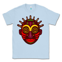 Dusty Blue african masks 2 Classic Tee - BundleAndBundleShop
