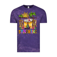 Cloud Purple the only b.s. i need is beer and sunshine Vintage Tee - Zillion Design Studio
