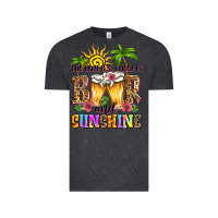 Vintage Black the only b.s. i need is beer and sunshine Vintage Tee - Zillion Design Studio