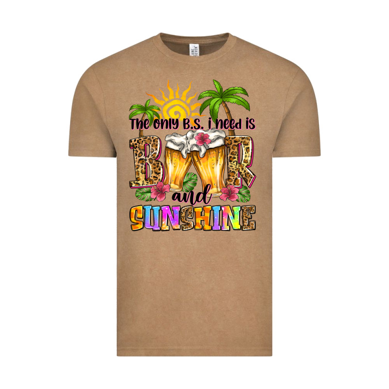 The Only B.s. I Need Is Beer And Sunshine Vintage Tee by Zillion Design Studio | Teevron