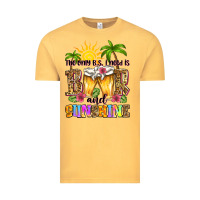 Vintage Mustard the only b.s. i need is beer and sunshine Vintage Tee - Zillion Design Studio