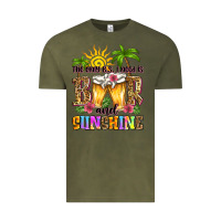 Vintage Olive the only b.s. i need is beer and sunshine Vintage Tee - Zillion Design Studio