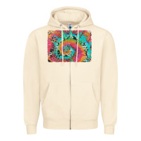 Sandshell tie dye leopard cowhide glitter background Zipper Hoodie - Artiststas