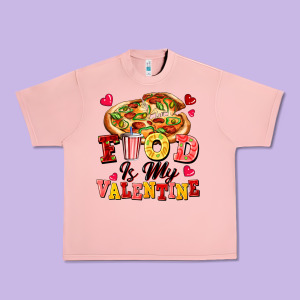 Food Is My Valentine Urban Heavy Tee Designed By Fadigitalartstudio