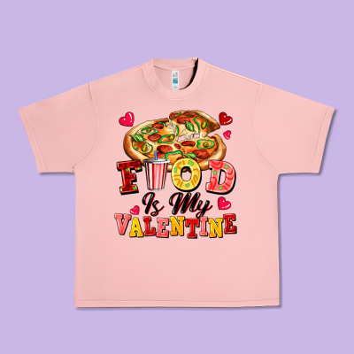 Food Is My Valentine Urban Heavy Tee Designed By Fadigitalartstudio