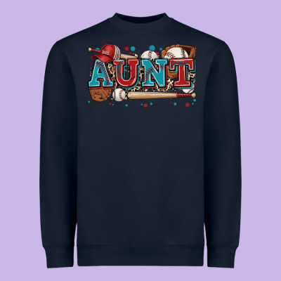 Aunt Baseball Heavyweight Sweatshirt Designed By Zillion Design Studio