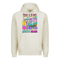 Oatmeal Heather rolling into eighth grade Premium Hoodie - BundleAndBundleShop