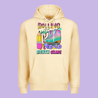 Rolling Into Eighth Grade Premium Hoodie Designed By Bundleandbundleshop