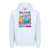 White rolling into eighth grade Premium Hoodie - BundleAndBundleShop