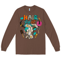 Chestnut bullskull hairstlist Long Sleeve Tee - AdoDesignShop
