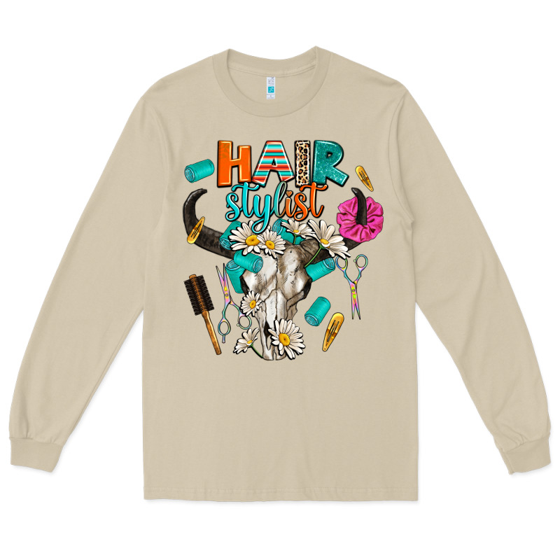 Bullskull Hairstlist Long Sleeve Tee by AdoDesignShop | Teevron