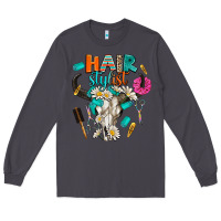 Smoke bullskull hairstlist Long Sleeve Tee - AdoDesignShop