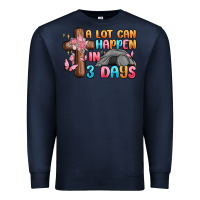 Navy a lot can happen in 3 days Premium Sweatshirt - MaliasSmallBusiness