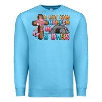 Ocean Blue a lot can happen in 3 days Premium Sweatshirt - MaliasSmallBusiness