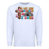 White a lot can happen in 3 days Premium Sweatshirt - MaliasSmallBusiness