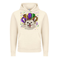 Vintage Artic mardi gras hat white pomeranian Vintage Hoodie - RanaPortraitStore