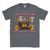 Charcoal Heather i sew a piece of my heart into every quilt i make Classic Tee - AdoDesignShop
