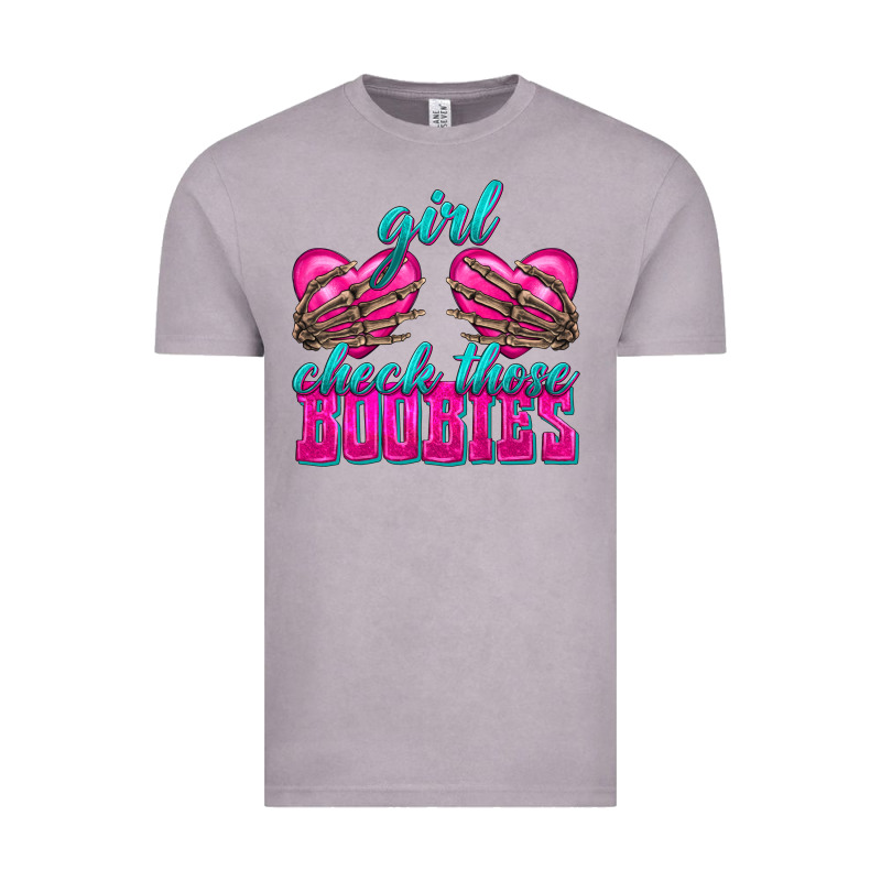 Girl Check Those Boobies Vintage Tee by texasbilliewilder | Teevron