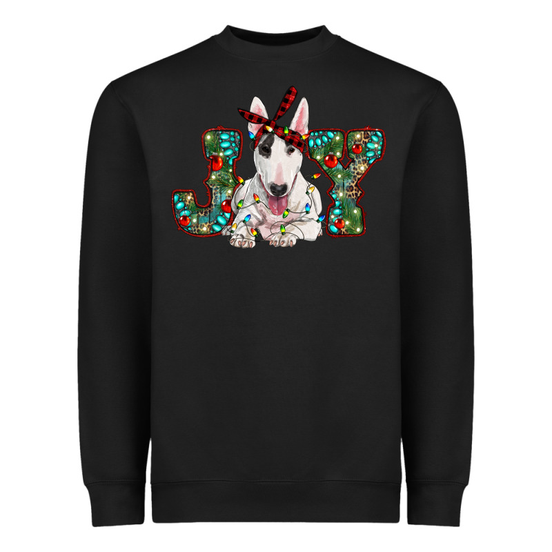 Christmas Joy Bull Terrier Heavyweight Sweatshirt by RanaPortraitStore | Teevron