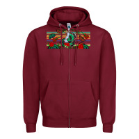 Burgundy flamenco dancer libbey glass Zipper Hoodie - BundleAndBundleShop