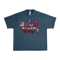 Midnight Navy Boom boom baby 4th of july Urban Heavy Tee - CowGirlArtShop