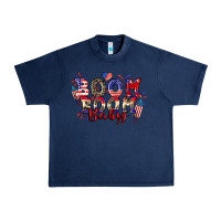 Navy Boom boom baby 4th of july Urban Heavy Tee - CowGirlArtShop