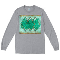 Heather Grey green glitter Long Sleeve Tee - JahusDesignShop