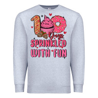 Heather Grey 100 days sprinkled with fun Premium Sweatshirt - MaliasSmallBusiness