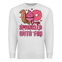 Oatmeal Heather 100 days sprinkled with fun Premium Sweatshirt - MaliasSmallBusiness