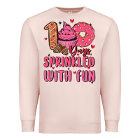 Pale Pink 100 days sprinkled with fun Premium Sweatshirt - MaliasSmallBusiness