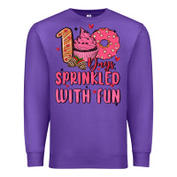 Purple 100 days sprinkled with fun Premium Sweatshirt - MaliasSmallBusiness