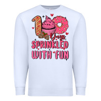 White 100 days sprinkled with fun Premium Sweatshirt - MaliasSmallBusiness