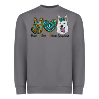 Storm peace love white sepherd Heavyweight Sweatshirt - RanaPortraitStore