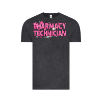 Vintage Black Breast Cancer Pharmacy Technician Vintage Tee - texasbilliewilder