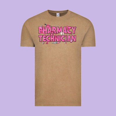 Breast Cancer Pharmacy Technician Vintage Tee Designed By Texasbilliewilder